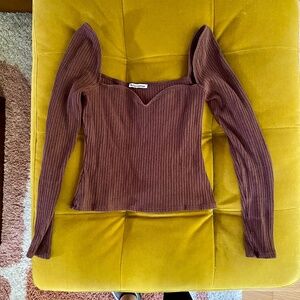 Reformation Ribbed Knit Top Size Small